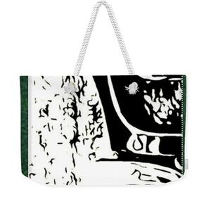 Stylish Green and Black Graphic Tote Bag